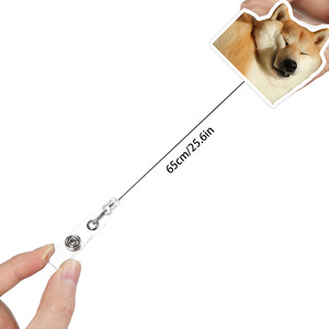 CYNYA 新しい面白いゴーフィードッグヘッドABSリトラクタブルバッジリール-モデル7712アリゲータークリップキュートナースギフトIDバッジホルダー - Product Image 5