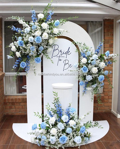 Arche de fleurs artificielles bleues, arrangement floral de <span class=keywords><strong>jardin</strong></span>, rose, décorations de fête, toile de fond pour anniversaire, mariage, décoration de la maison, chemin de table fleuri - Product Image 1