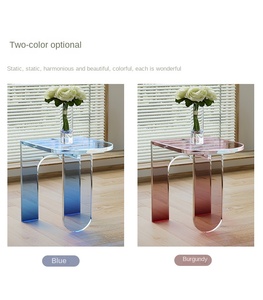 JINS Nuevo diseño Precio al por mayor Acrílico Mesa auxiliar de café Estilo moderno Mesa auxiliar en forma de C Sofá Mesa auxiliar - Product Image 6