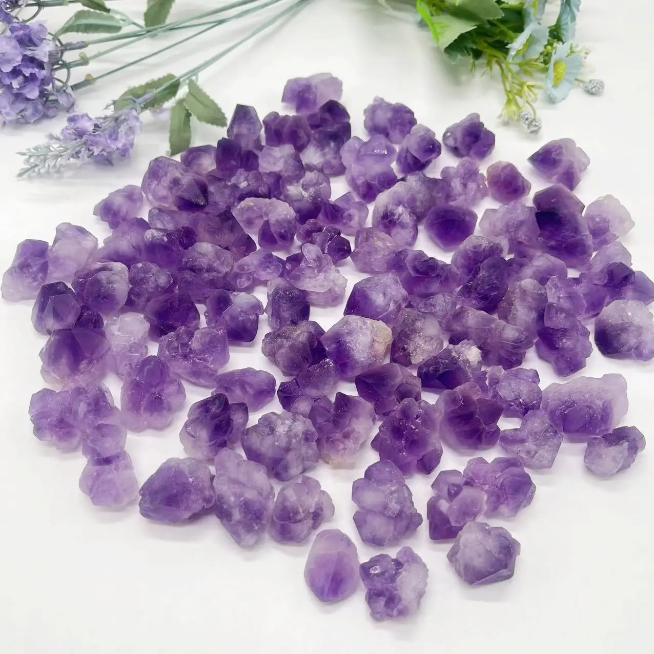 High Quality Natural Raw Amethyst Teeth Gemstone Rough Amethyst Raw Point Cluster