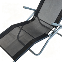 Chaise longue de plage pliable en métal, design personnalisé, écologique, durable, imperméable, portable, pour parc