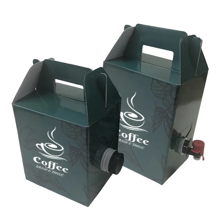 ハンドルとウォーターバッグ付きの新しいスタイルのホット販売カスタム1L 2Lカラフルなロゴコーヒーマグギフトボックス包装バッグボックス