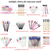 Applicateur de pinceau à lèvres jetable en silicone floqué pliable et plat Mini pinceau de maquillage Pinceau brillant à lèvres