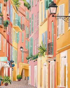 Orfon Tz5928 Phong Cách Châu Âu Tự Làm Kỹ Thuật Số Sơn Dầu Bằng Số Trên Vải Cảnh Quan Đường Phố Kiến Trúc Cho Trang Trí Nội Thất - Product Image 2