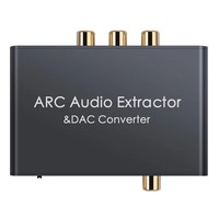 Convertisseur audio ARC DAC RCA R/L Adaptateur de canal de retour audio HDTV Amplificateur Extracteur audio ARC et convertisseur DAC pour enceintes