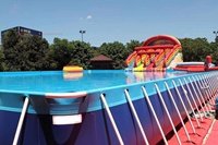 Piscine commerciale à supports, en acier, 15x20x1.32M