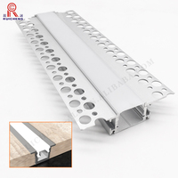 Profilé encastré pour bande LED étanche pour plafond, extrusion pour cloison sèche