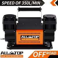 12v 4x4 Tyre Deflator 4wd Inflator 350L/Min Dual Cylinder Mini Portable Air Compressor