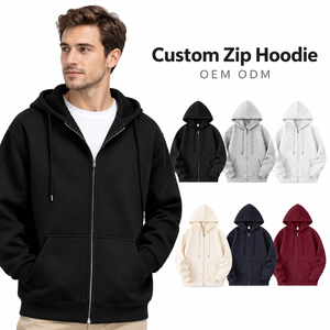 <span class=keywords><strong>Felpa</strong></span> con Cappuccio Personalizzata da <span class=keywords><strong>Uomo</strong></span> con Zip, Manica Lunga, Casual, con <span class=keywords><strong>Cerniera</strong></span> Intera, OEM, Vendita all'Ingrosso - Product Image 1