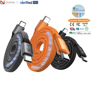 Câbles de données magnétiques plats USB3.2 C 4K UNIEAN 240W 100W Type C Câble de charge rapide plat Câble USB C pour iPhone vers Android - Product Image 1