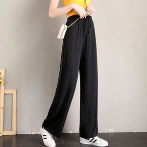 I-0510 Women Spring Waterproof Eco-Friendly Formal High Waist Boot Cut Loose Fit Full Length <b>Trousers</b> - Product Image 4
