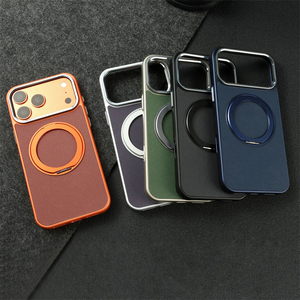 เคสโทรศัพท์แม่เหล็กแบบวงแหวนโลหะ 360 องศา ดีไซน์ทันสมัย สำหรับ iPhone 17 12 13 14 15 16 Pro Max 17 Air ป้องกันการตกกระแทก - Product Image 2