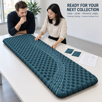 Matelas de couchage gonflable avec sac de pompage et cellules d'air sur toute la surface pour le backpacking, marque privée