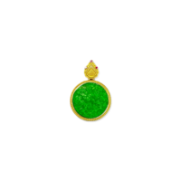 Pendentif en jadéite birmane naturelle de qualité A, forme ronde, jadéite verte de haute qualité, pendentif en jadéite pour femmes, cadeau en jadéite (avec NGTC)