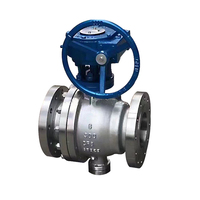 2 piezas de extremo con brida de acero inoxidable 316 aleación 20 #   Válvulas de bola Hastelloy C276 con cuerpo atornillado y montaje en trunnion, con engranajes, 150LB 300LB 600LB