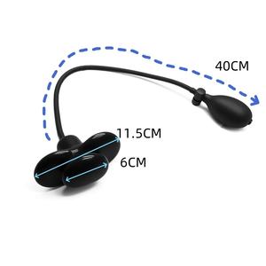 Надувной латексный кляп-расширитель для рта в форме бабочки для взрослых игр - Product Image 3