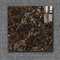 Tuile foncée à haute brillance, dégagement d'usine, plancher de villa, hall d'hôtel, modèle adapté aux besoins du client d'hôtel, 60X60,80X80