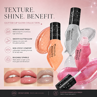 Gloss à lèvres pailleté OEM ODM, brillant à lèvres scintillant, gloss brillant, vente en gros, approvisionnement en vrac, marque privée, maquillage cosmétique pour les lèvres