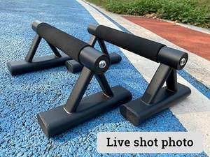 Wellshow Parallette piso entrenamiento Push Up manijas antideslizantes Pushup barras Handstand barras para Calisthenic Fitness tubo de acero resistente - Product Image 5