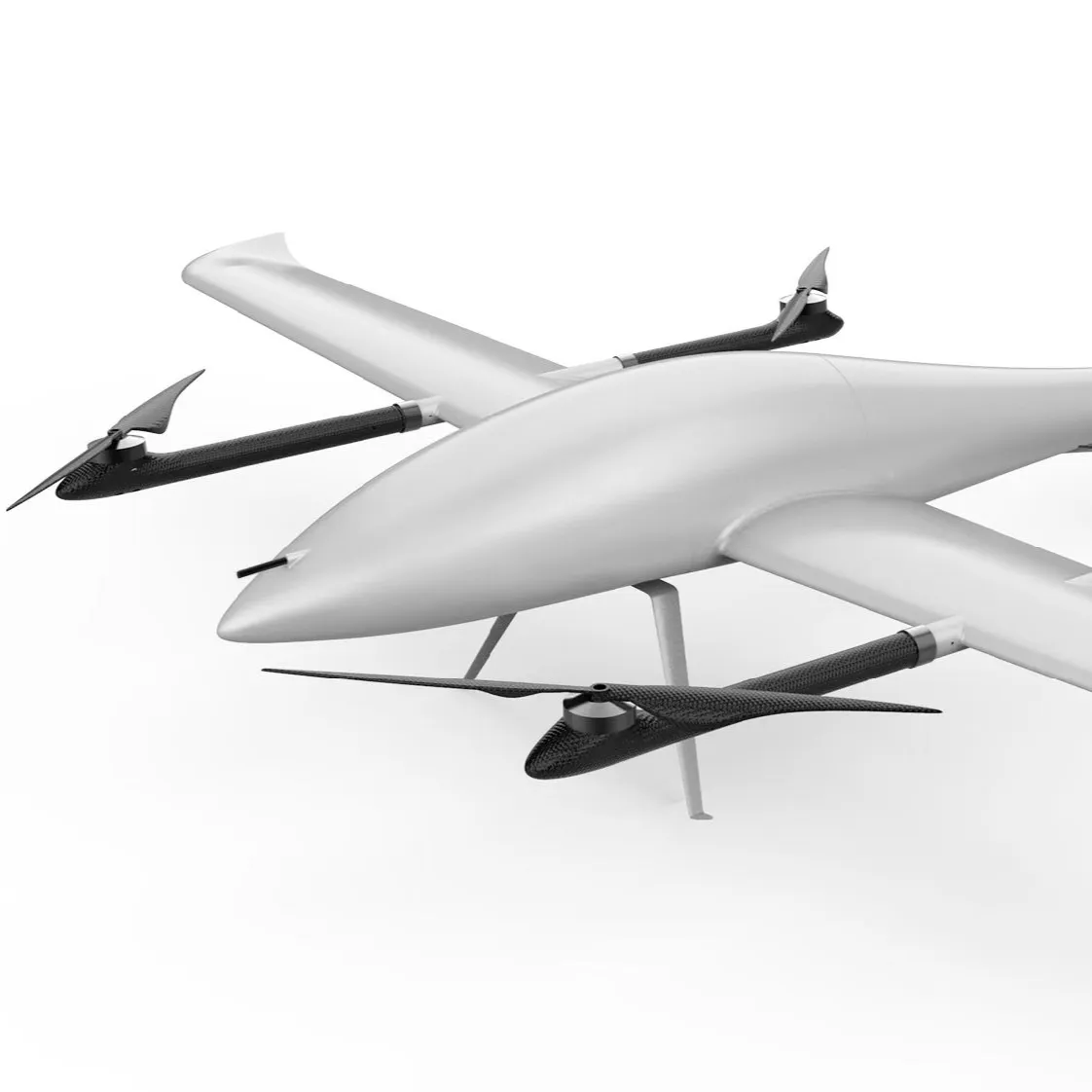 Pure electric vertical take-off and landing, full carbon fiber shell, 2 kg load, super long flight time vtol