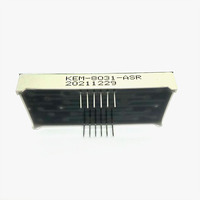 Super Hijau (569-571 NM) Layar LED 7 Segmen 3 Digit 0.8 Inci Houkem-8031-A/BSG 11 pin CC CA