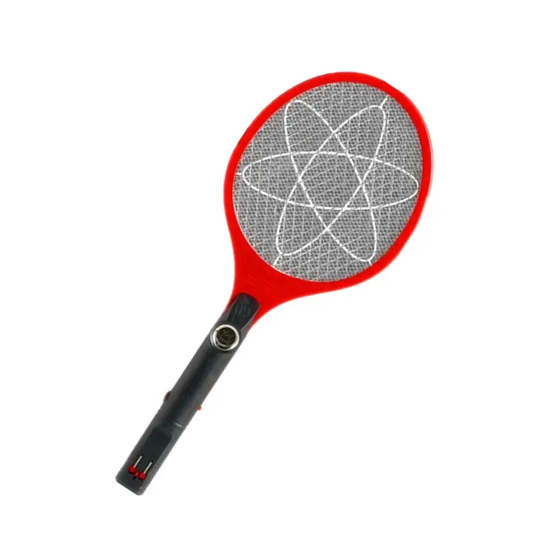 QX704 red rechargeable electric mosquito swatter with round or flat plug ultrasonic moskito zapper raqueta mata insecto