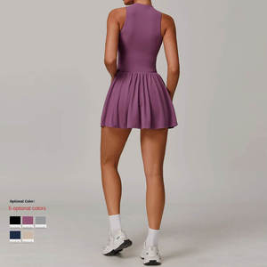 Falda de tenis Cloud Sense A-Line con cremallera frontal, estampado anti-rozaduras, ecológica, transpirable, hasta la rodilla, para correr al aire libre - Product Image 6