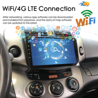 Radio Stereo Mobil Android 13 AI Voice dengan Navigasi GPS 8GB+128GB untuk Toyota RAV4 Rav 4 2006-2012 Wireless CarPlay Multimedia Video