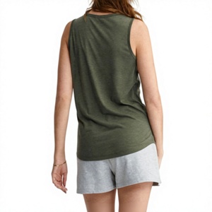 Women's Summer Tank <b>Top</b> Airy Lightweight Knitted Fabric Feel Seamless Construction Casual Comfortable Sleeveless Design Fashion - Product Image 2