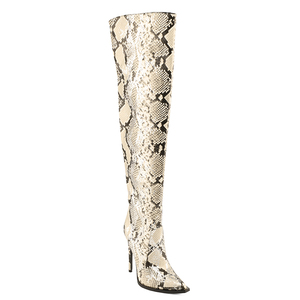 Surdimensionné Cuisse Haute Boîte de Nuit <span class=keywords><strong>Sexy</strong></span> Bout Pointu Mince à talons hauts <span class=keywords><strong>cuissardes</strong></span> Serpent Bottes pour Les Femmes - Product Image 1