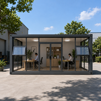 Maison conteneur préfabriquée sur mesure de 20 pieds avec panneaux sandwich pour bureau mobile extérieur et logement