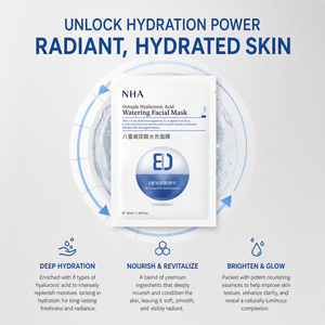 Maschera Viso Idratante in Tessuto con Vitamina C e Acido Ialuronico, Illuminante, Levigante e Nutriente per la Cura della Pelle - Product Image 2