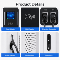 Chargeur rapide DC commercial 400 kW GB/T CCS2 à trois connecteurs 200-1000V avec RFID, application, 4G et Wi-Fi pour flotte de camions, entrepôt et projets routiers