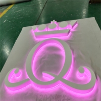 Letras de Acero Inoxidable con Retroiluminación LED para Exteriores, Diseño Gratuito, Resistentes al Agua IP65, Iluminación Publicitaria, Daco Sign OEM/ODM