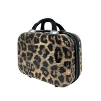 Ensemble de Valises de Voyage Luxe Oxford à Taille Personnalisée, Bagage Chariot PC Durable à Imprimé Léopard, Bagage Cabine avec Roues Pivotantes