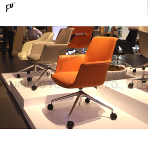 FURICCO Factory Low Back Conference <strong>Study</strong> <strong>Chair</strong> PU Leather Office <strong>Chair</strong> for Meeting Room Furniture - Product Image 5