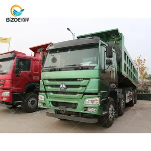 Kullanılan Sinotruck HOWO 12 tekerlekli damperli kamyon 8X4 371HP damperli damperli fiyat