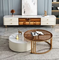 Meubles de salon minimalistes, armoire de rangement haut de gamme, décoration élégante pour la maison, ensemble de meuble TV et table basse