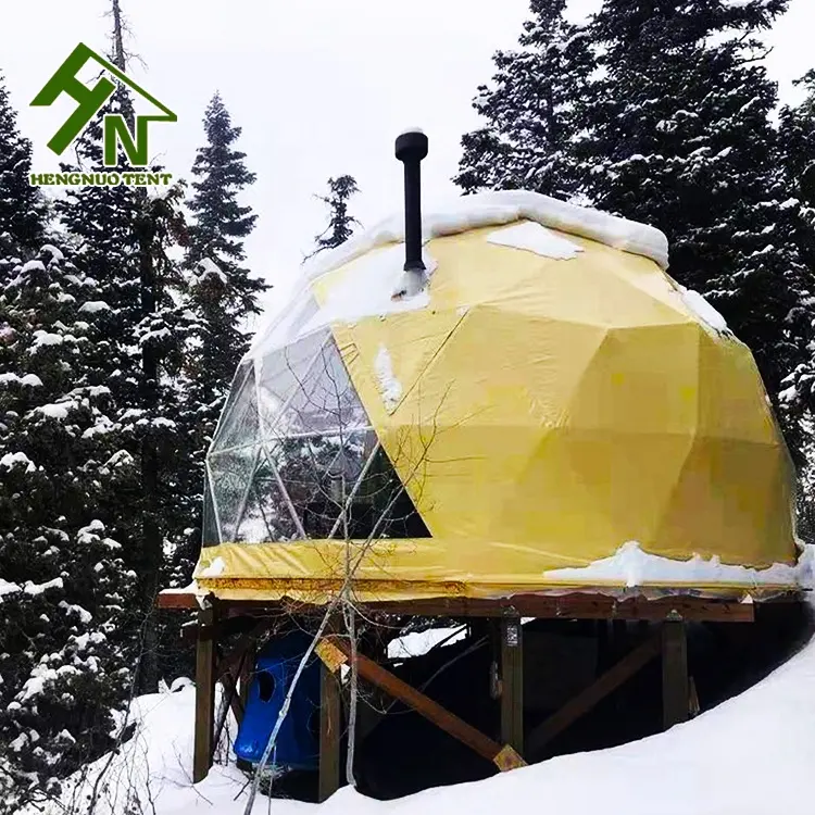 2 người Cấu trúc kim loại cách điện sinh thái nước nóng mái vòm Nhà lều cho khu nghỉ mát khách sạn