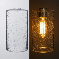 Cylindre en verre soufflé à la main transparent pour la remplacement de luminaires de lustre ou de appliques murales