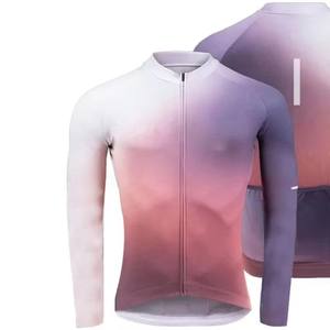 Maillot de cyclisme Zede de haute qualité à manches longues, léger, respirant, coupe-vent, unisexe, séchage rapide, fermeture éclair intégrale pour événements de cyclisme sur route - Product Image 1