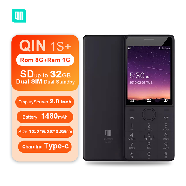 Qin 1s+ Button Phone WIFI GPS 4G Phone 1GB+8GB Function Phone