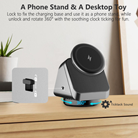 Support de charge magnétique sans fil 3 en 1 rotatif, design innovant détachable AFY, charge rapide 15W pour téléphone, écouteurs et montre.
