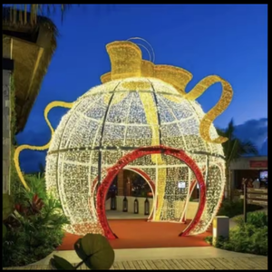 New year Christmas waterproof <b>led</b> <b>ball</b> arch giant <b>ball</b> house for outdoor decoration - Product Image 4