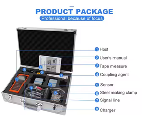 Portable <b>Clamp</b>-On Handheld Ultrasonic Oil Flowmeter Customizable OEM Water Flowmeter Price From China - Product Image 2