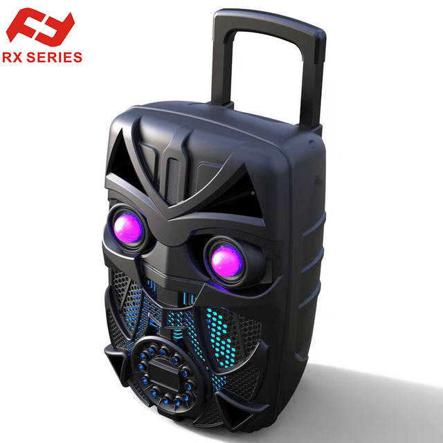 8 Inch Woofers House Speaker Portable Trolley Robot Speaker with Echo Microphone