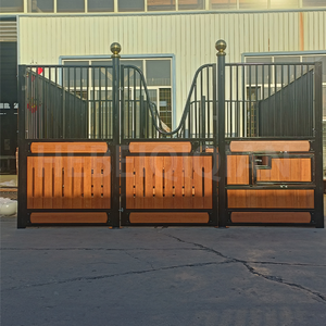 Papan bambu bingkai baja prefabrikasi gaya Modern panel depan rangka kuda Modular gudang kuda - Product Image 2