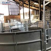 Panneaux de clôture pour enclos de chèvres, porcs et moutons en tube d'acier rond, robustes, économiques, de taille personnalisée, avec diverses méthodes de connexion