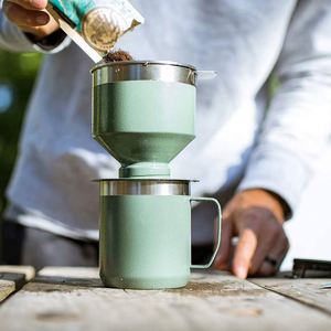 Juego de Herramientas para Café de Acero Inoxidable Moderno y Ecológico para Exteriores, Cafetera Espresso, Tetera, Taza Pequeña con Acabado Martillado - Product Image 3