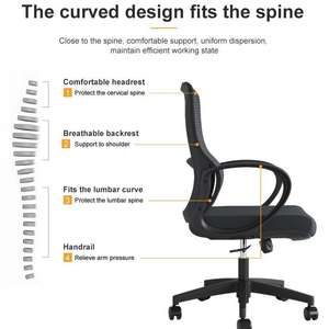 Großhandel Neueste Design-Bürostühle, Äußerst Günstiger Netz-Bürostuhl für den Heimgebrauch, Computerstuhl-Modelle - Product Image 5